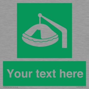 Custom sign Safe condition Davit-launched liferaft